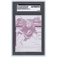Andrei Vasilevskiy Tampa Bay Lightning 2019-20 Upper Deck MVP Magenta Printing Plate #10 #1/1 SGC Authenticated Auth Card