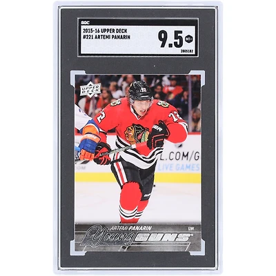 Artemi Panarin Chicago Blackhawks 2015-16 Upper Deck Series 1 Young Guns #221 SGC Authenticated 9.5 Rookie Card