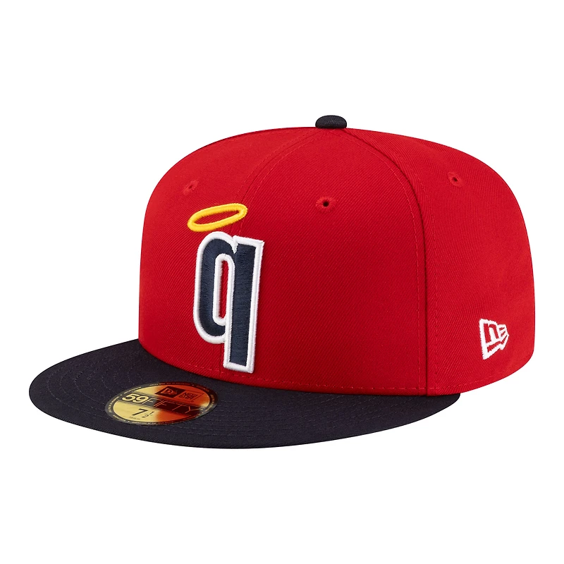 Men's New Era Red/Navy Rancho Cucamonga Quakes Authentic Collection 59FIFTY Fitted Hat