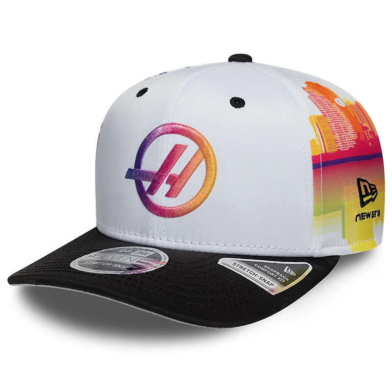 Men's New Era White Haas F1 Team 9SEVENTY Adjustable Hat