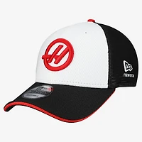Men's New Era  White/Black Haas F1 Team Summer League 9FORTY Adjustable Hat