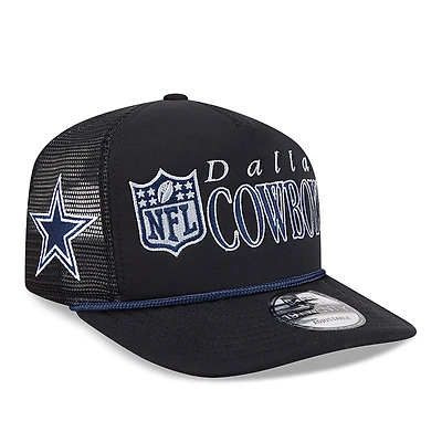 Men's New Era Black Dallas Cowboys Throwback Foam 19TWENTY Adjustable Hat