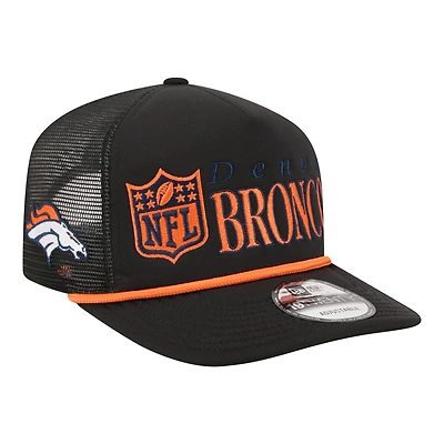 Men's New Era Black Denver Broncos Throwback Foam 19TWENTY Adjustable Hat