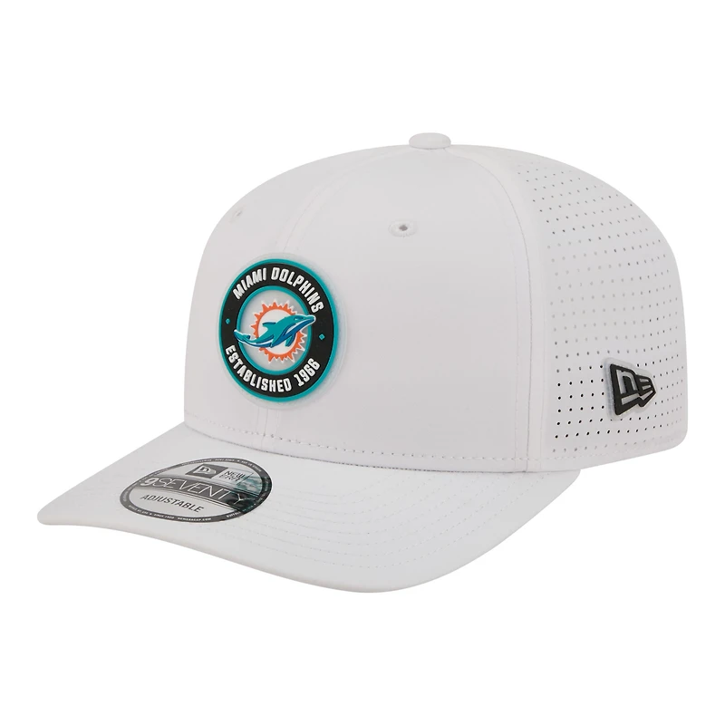 Men's New Era  White Miami Dolphins COOLERA 9SEVENTY Adjustable Hat