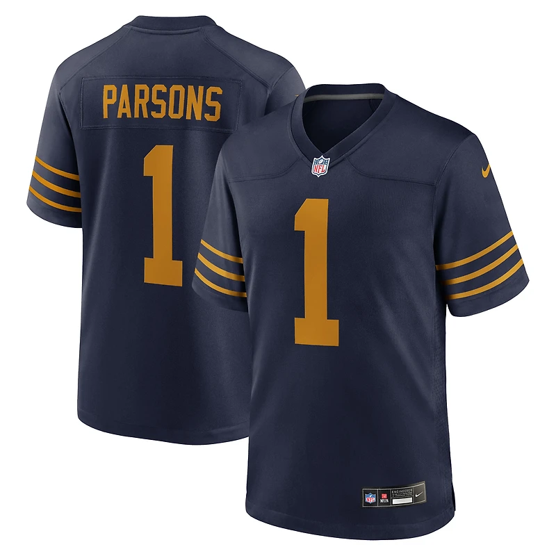 Men's Nike Micah Parsons Navy Green Bay Packers The 1923 Classic Game Jersey