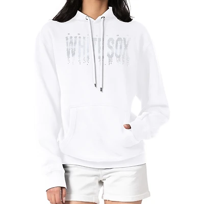Women's G-III 4Her by Carl Banks  White Chicago White Sox Metallic Drop Fleece Hoodie