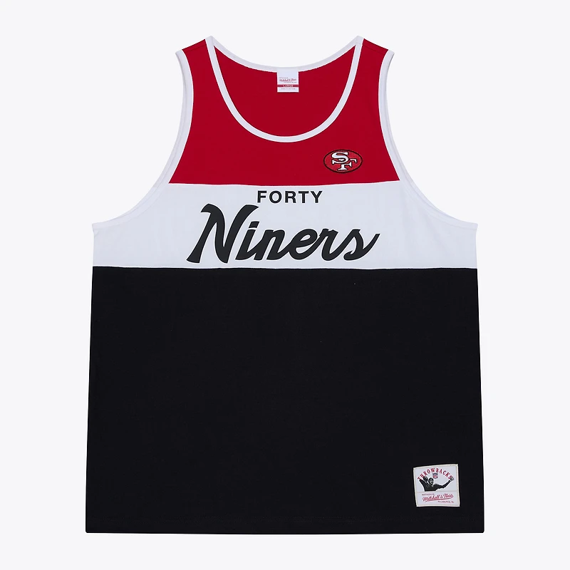 Men's Mitchell & Ness  Black/Scarlet San Francisco 49ers Head Coach Tank Top