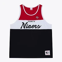 Men's Mitchell & Ness  Black/Scarlet San Francisco 49ers Head Coach Tank Top