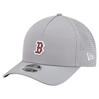Men's New Era  Gray Boston Red Sox Micro Logo 9FORTY M-Crown A-Frame Adjustable Hat