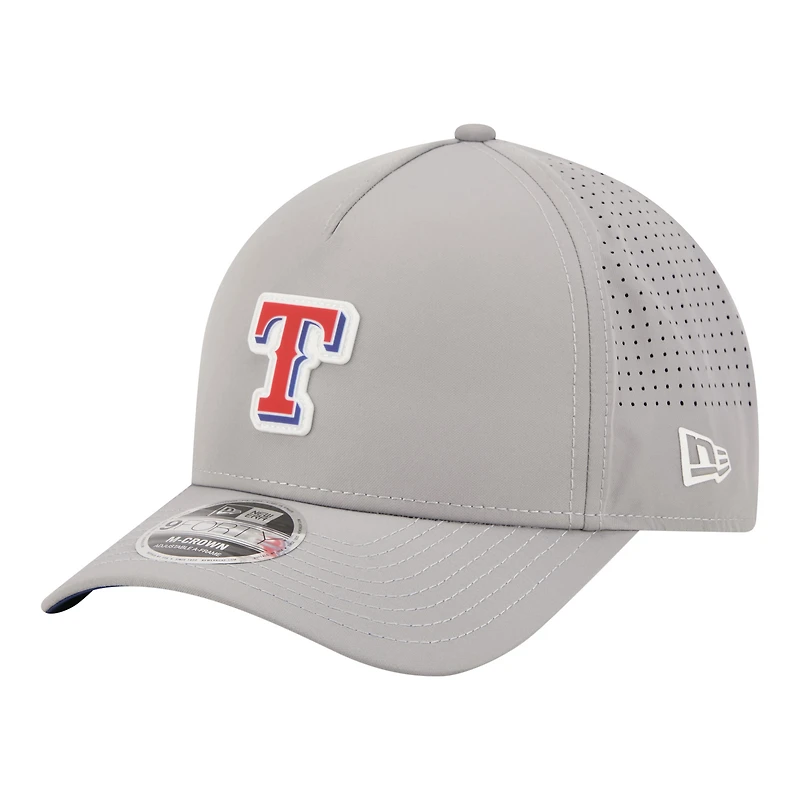 Men's New Era  Gray Texas Rangers Micro Logo 9FORTY M-Crown A-Frame Adjustable Hat