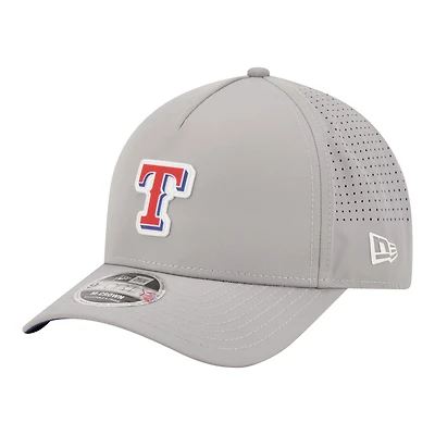Men's New Era  Gray Texas Rangers Micro Logo 9FORTY M-Crown A-Frame Adjustable Hat
