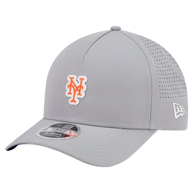 Men's New Era  Gray New York Mets Micro Logo 9FORTY M-Crown A-Frame Adjustable Hat