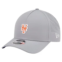 Men's New Era  Gray New York Mets Micro Logo 9FORTY M-Crown A-Frame Adjustable Hat