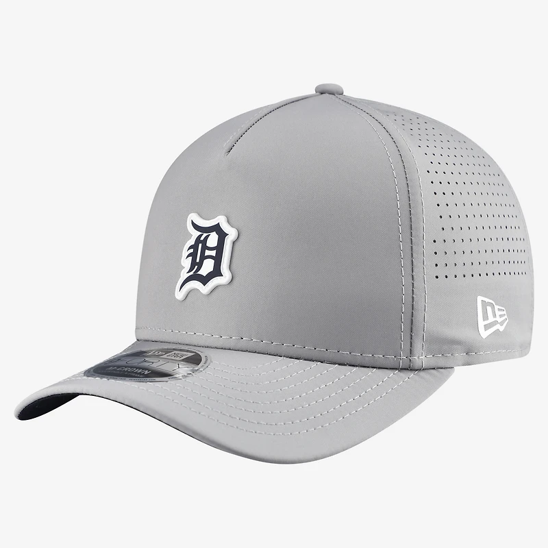 Men's New Era  Gray Detroit Tigers Micro Logo 9FORTY M-Crown A-Frame Adjustable Hat