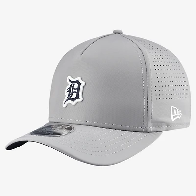 Men's New Era  Gray Detroit Tigers Micro Logo 9FORTY M-Crown A-Frame Adjustable Hat