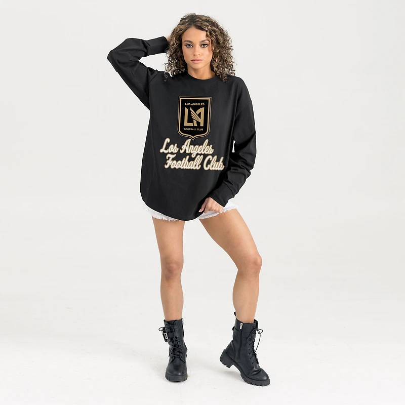 Women's Gameday Couture Black LAFC Oversized Long Sleeve T-Shirt