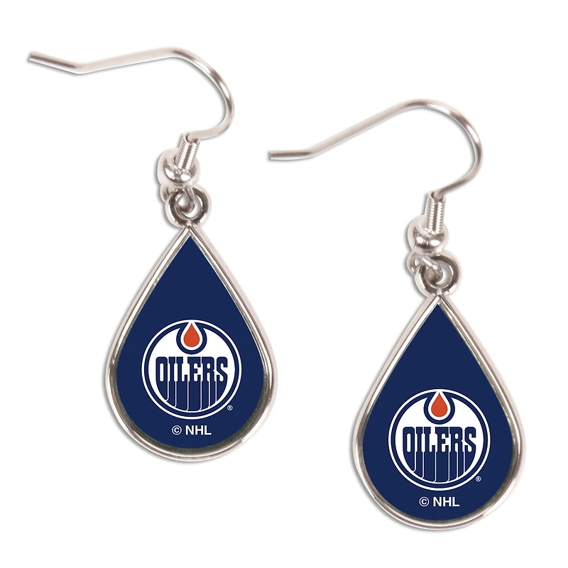 WinCraft Edmonton Oilers Tear Drop Earrings