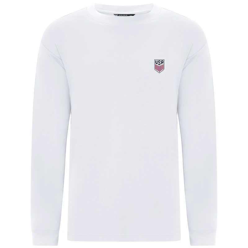 Men's Levelwear White USMNT Luxe Signature Long Sleeve T-Shirt