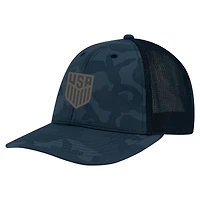 Men's Levelwear Navy/Black USMNT Clash Adjustable Trucker Hat
