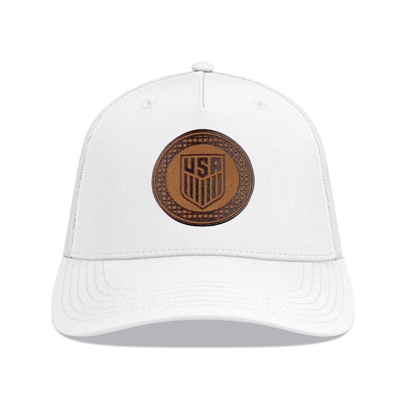 Men's Levelwear White USMNT Signal Periscope Adjustable Trucker Hat