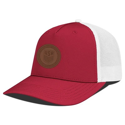 Men's Levelwear Red/White USMNT Signal Periscope Adjustable Trucker Hat