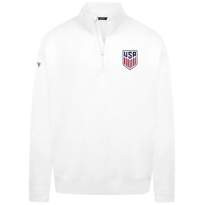 Men's Levelwear White USMNT Murray Quarter-Zip Sweatshirt