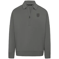Men's Levelwear Gray USMNT Luxe Signature Quarter-Zip Tri-Blend Sweatshirt