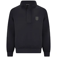 Men's Levelwear Black USMNT Luxe Signature Stein Quarter-Zip Tri-Blend Sweatshirt