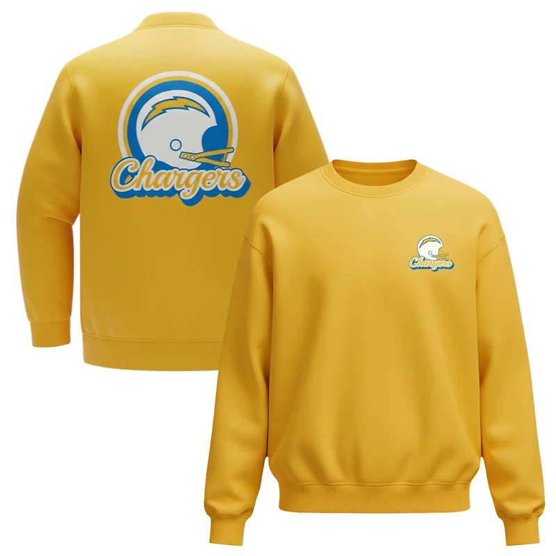Unisex The Wild Collective Gold Los Angeles Chargers Charger Power Fleece Sweatshirt
