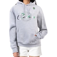 Women's G-III 4Her by Carl Banks Gray Boston Celtics Shadow Logo Tri-Blend Fleece Hoodie