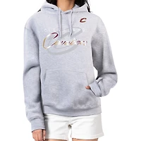 Women's G-III 4Her by Carl Banks Gray Cleveland Cavaliers Shadow Logo Tri-Blend Fleece Hoodie