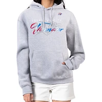 Women's G-III 4Her by Carl Banks Gray Oklahoma City Thunder Shadow Logo Tri-Blend Fleece Hoodie