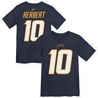 Youth Nike Justin Herbert Navy Los Angeles Chargers Name & Number T-Shirt