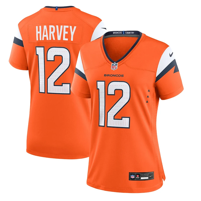Women's Nike RJ Harvey Orange Denver Broncos Team Game Jersey