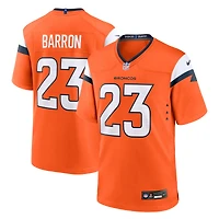 Men's Nike Jahdae Barron  Orange Denver Broncos Team Game Jersey
