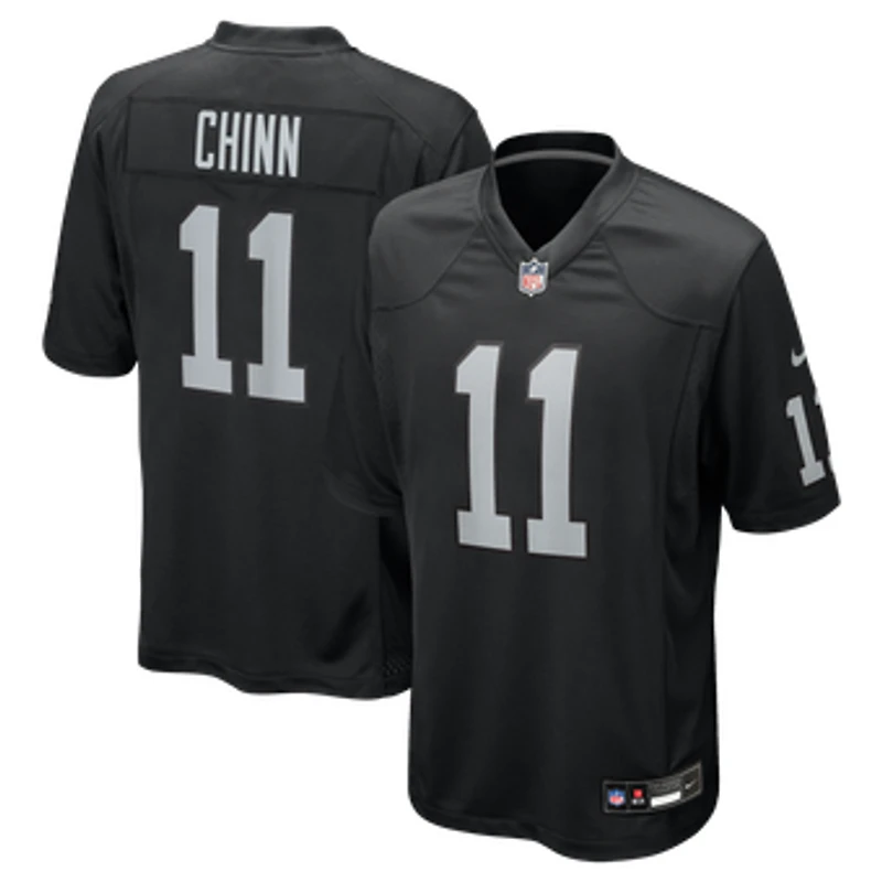Men's Nike Jeremy Chinn Black Las Vegas Raiders Team Game Jersey