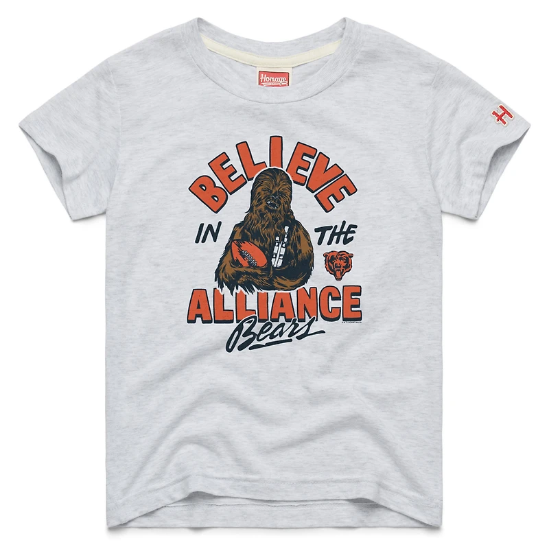 Youth Homage White Chicago Bears Star Wars x NFL Tri-Blend T-Shirt