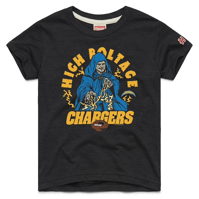 Youth Homage Black Los Angeles Chargers Star Wars x NFL Tri-Blend T-Shirt