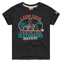 Youth Homage Black Miami Dolphins Star Wars x NFL Tri-Blend T-Shirt