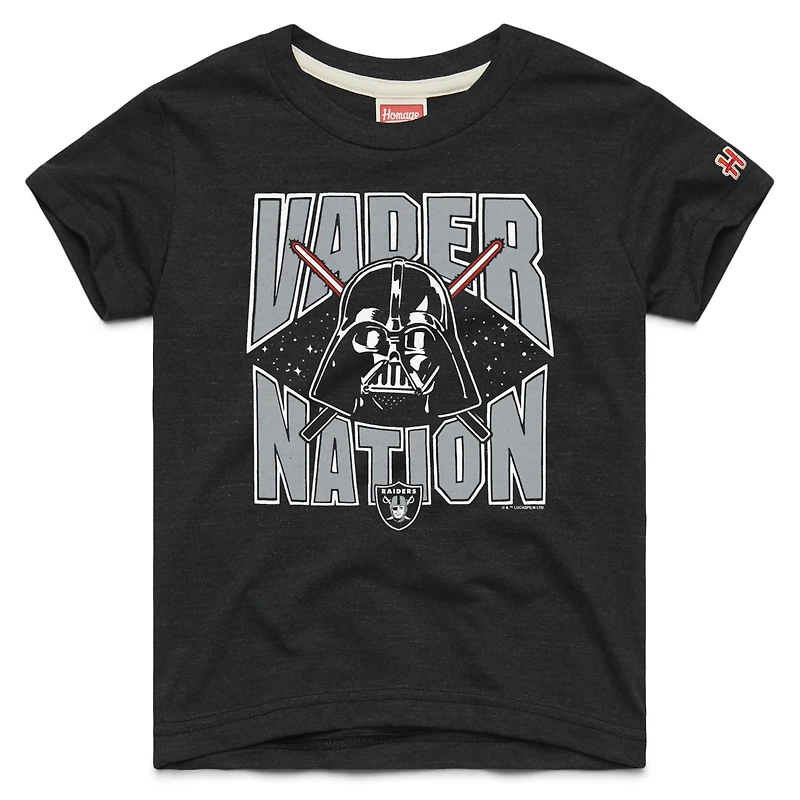 Youth Homage Black Las Vegas Raiders Star Wars x NFL Tri-Blend T-Shirt