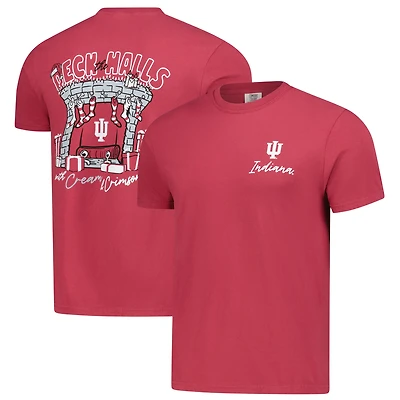 Men's Crimson Indiana Hoosiers Deck the Halls Comfort Colors T-Shirt