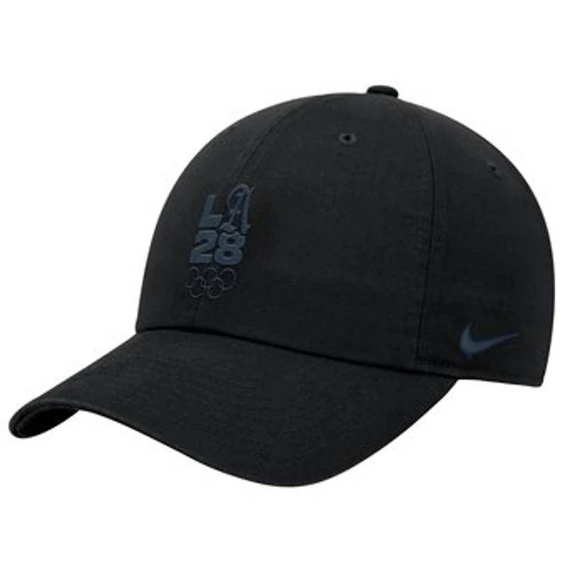 Men's Nike Black LA28 Summer Olympics Script Club Adjustable Hat