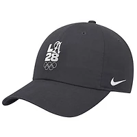 Men's Nike Anthracite LA28 Summer Olympics Script Club Adjustable Hat