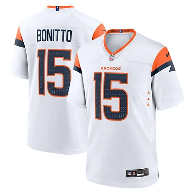 Men's Nike Nik Bonitto  White Denver Broncos Game Jersey
