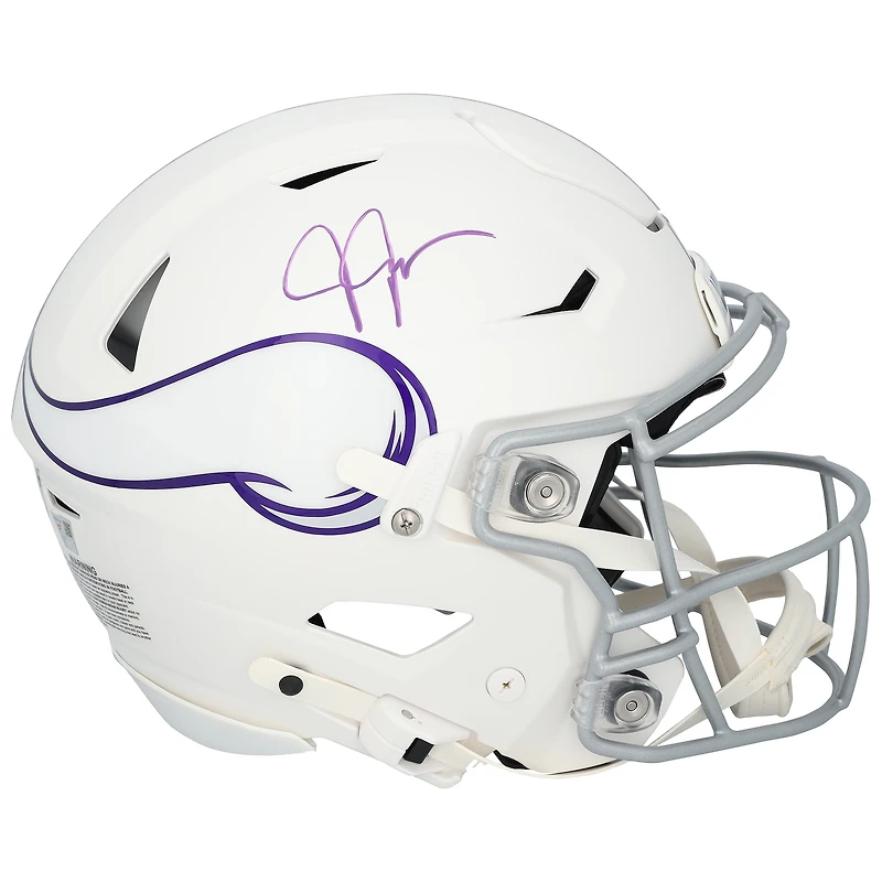 Justin Jefferson Minnesota Vikings Autographed Riddell 2024 Alternate Speed Flex Authentic Helmet