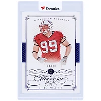 J.J. Watt Wisconsin Badgers 2015 Panini National Treasures Collegiate Sapphire Gem #53 #4/10 Card