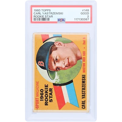 Carl Yastrzemski Boston Red Sox 1960 Topps Rookie Star #148 PSA Authenticated 2 Rookie Card