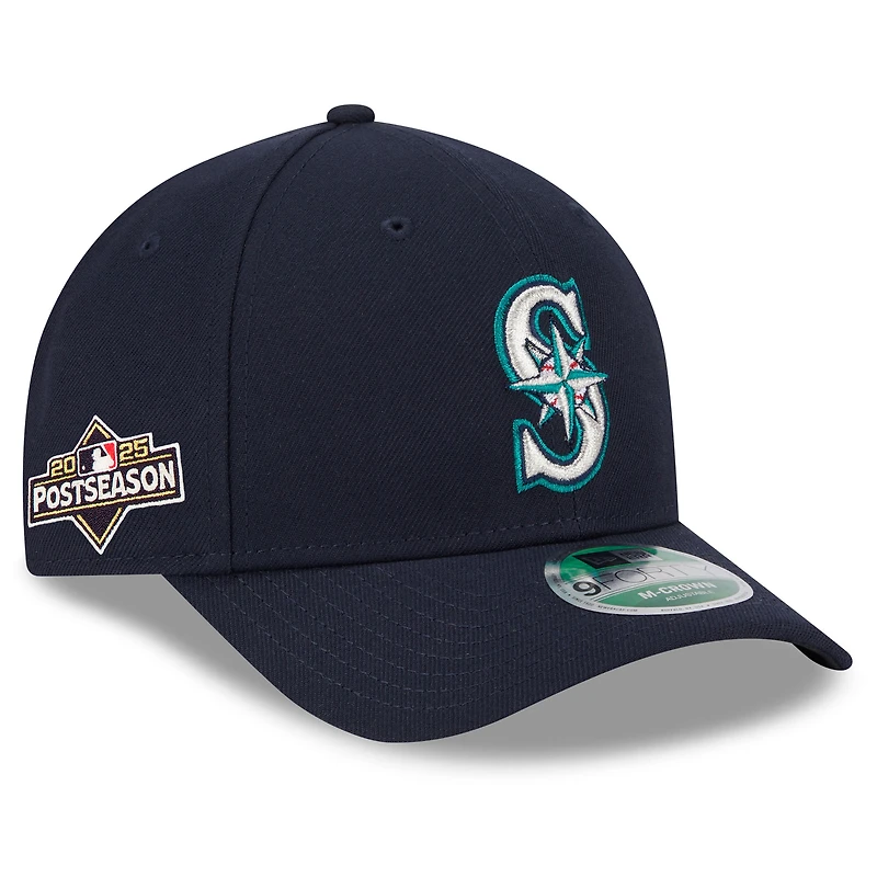 Men's New Era Navy Seattle Mariners 2025 MLB Postseason 9FORTY M-Crown Adjustable Hat