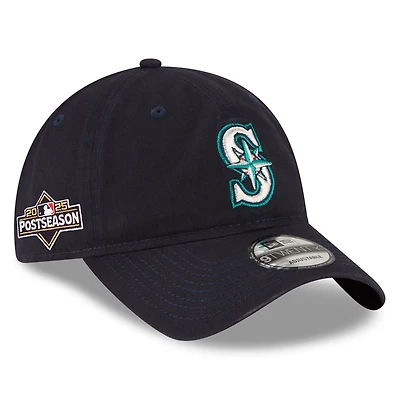 Men's New Era Navy Seattle Mariners 2025 MLB Postseason Side Patch 9TWENTY Adjustable Hat