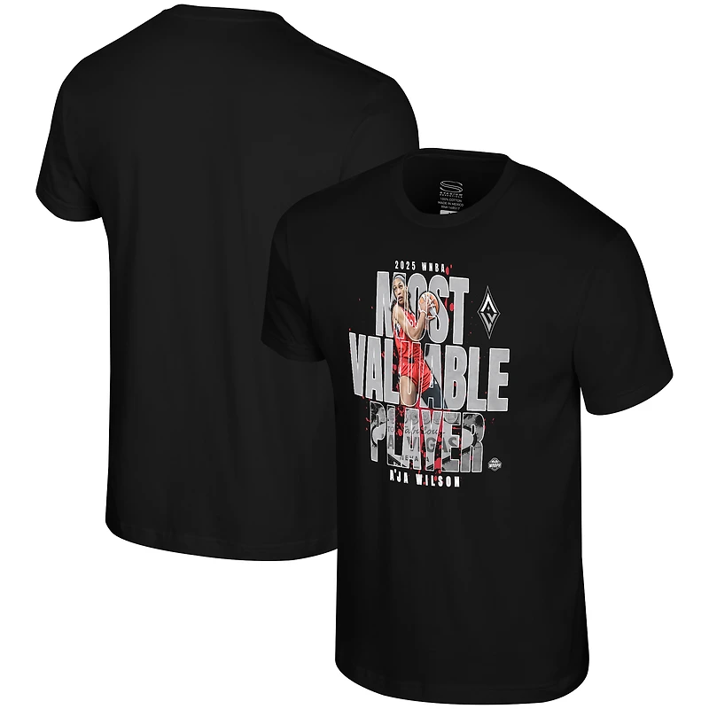 Unisex Stadium Essentials A'ja Wilson Black Las Vegas Aces 2025 WNBA MVP Player T-Shirt